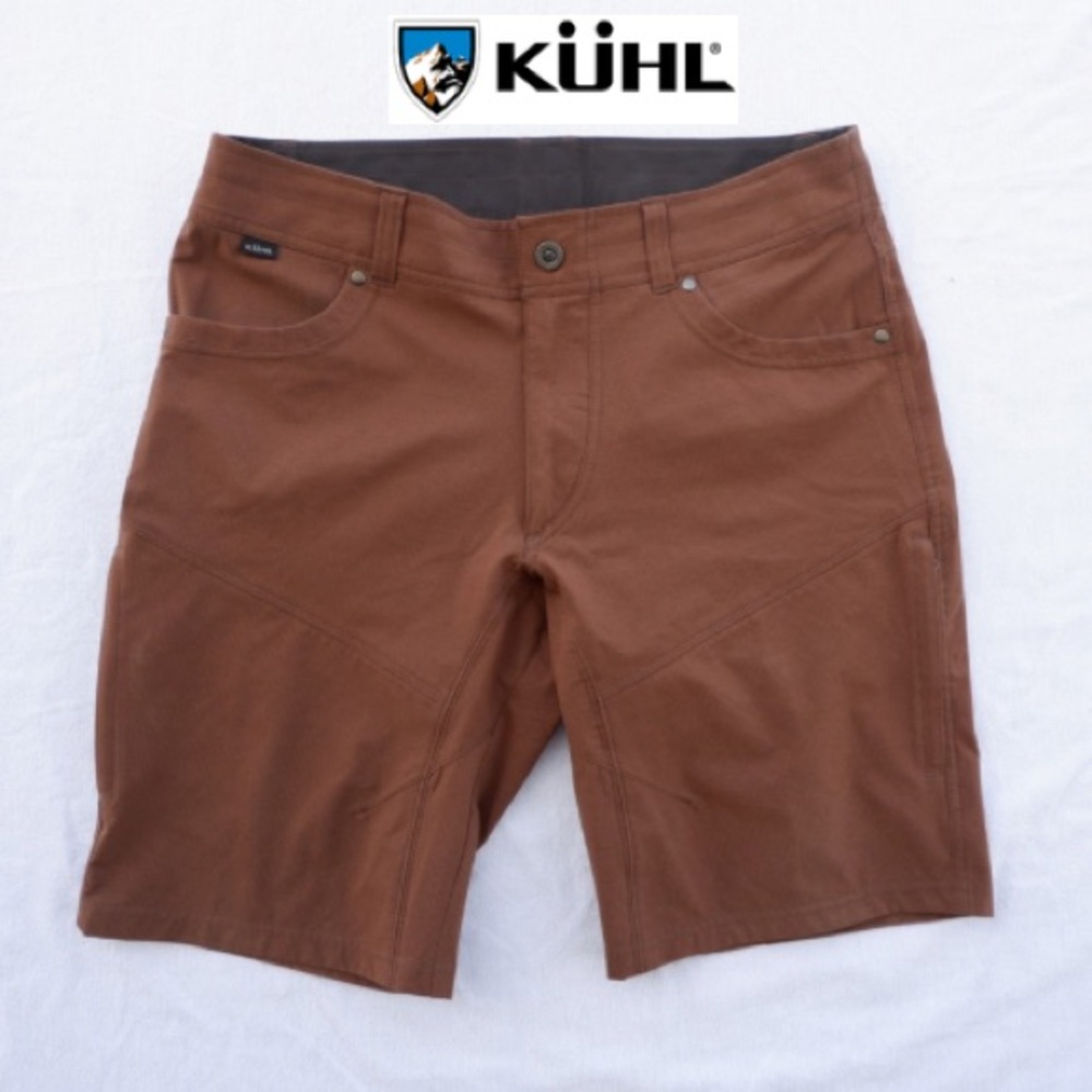 Kuhl Silencr Kargo Shorts 34 Bedrock Ripstop Fabric Outdoor Hiking Athleisure